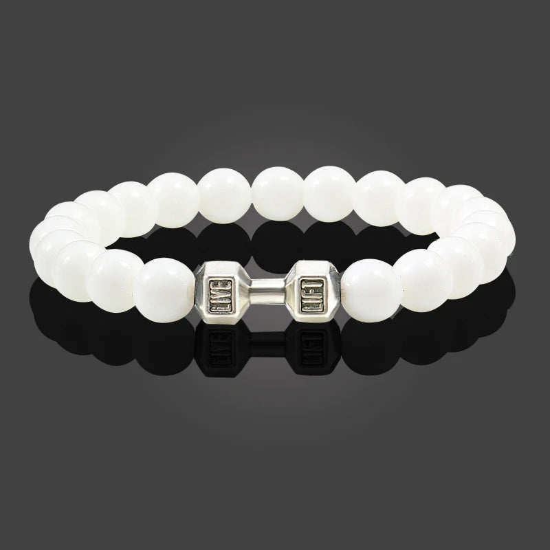 BracBell™ White Pocelain Natural Stone Bracelets