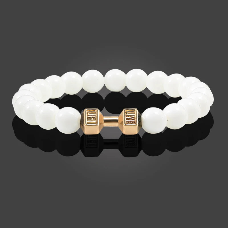 BracBell™ White Pocelain Natural Stone Bracelets