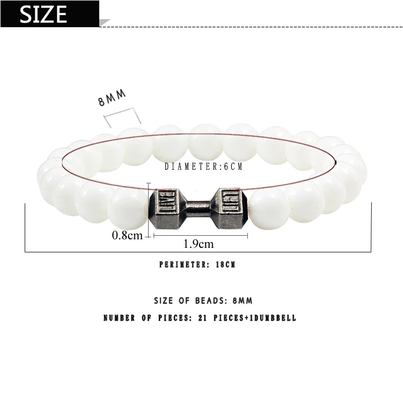 BracBell™ White Pocelain Natural Stone Bracelets