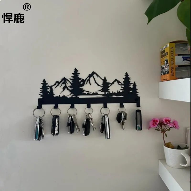 FormEx™ Mountain Forest Shape Metal Key Holder