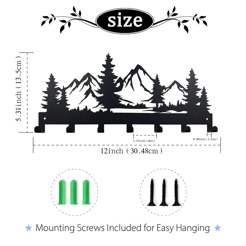 FormEx™ Mountain Forest Shape Metal Key Holder