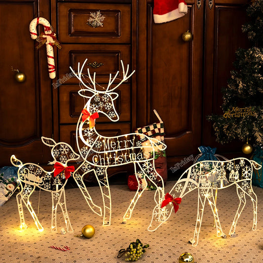 ArtElk™  3PCS Handmake Iron Art Elk Deer Christmas Garden Decor.